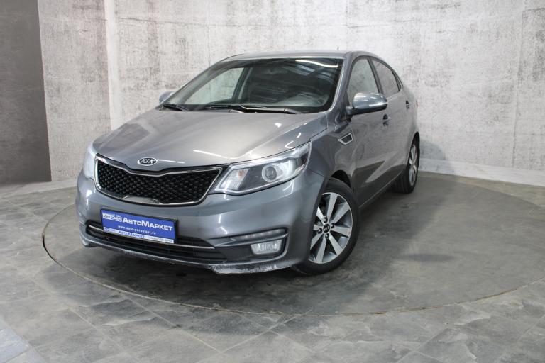 Серый Kia Rio 1.6 AT (123 л.с.) 2016