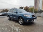 голубой Hyundai Santa Fe 2.4 AT (174 л.с.) 4WD 2011 фото 3