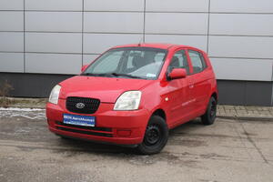 Красный Kia Picanto, I Рестайлинг 1.1 AT (65 л.с.) 2007