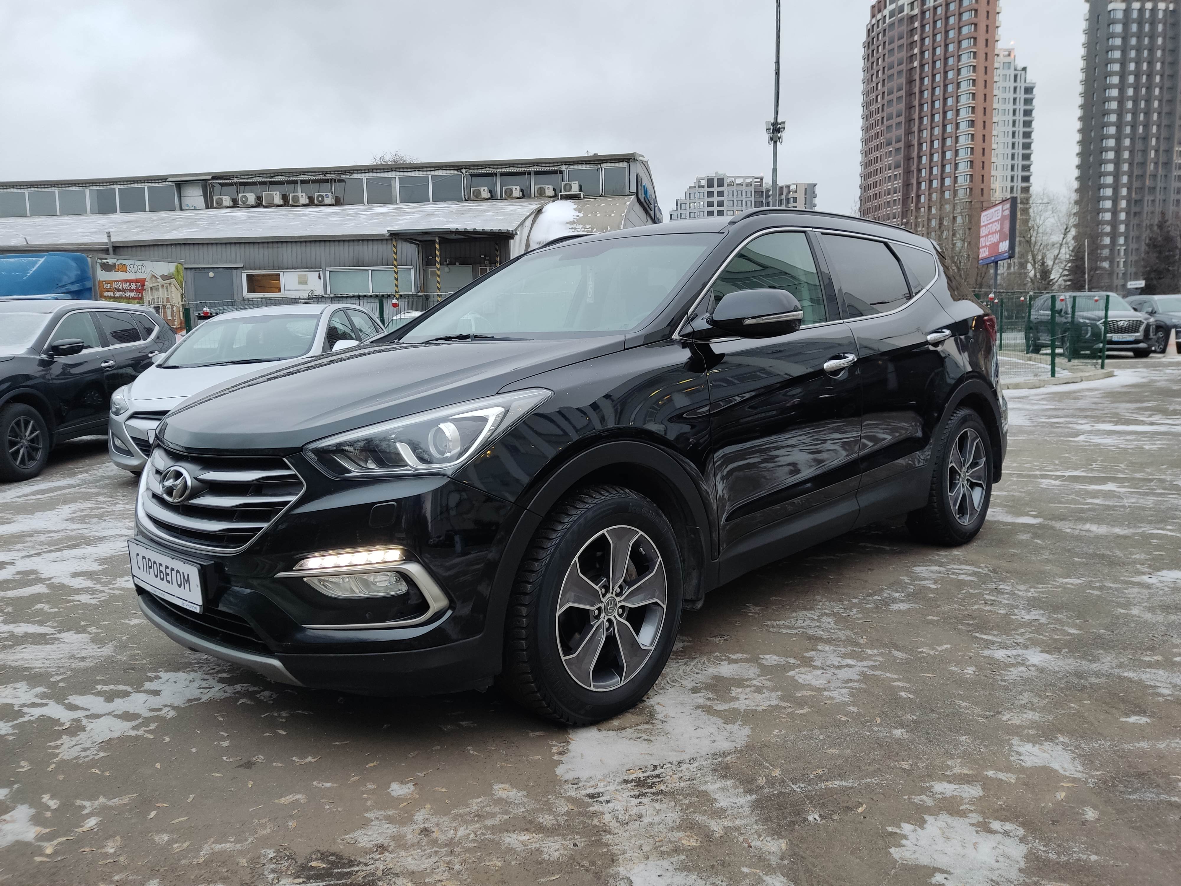 черный Hyundai Santa Fe 2.4 AT (171 л.с.) 4WD 2018