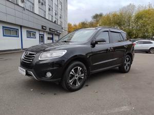 черный Hyundai Santa Fe 2.4 AT (175 л.с.) 4WD 2012