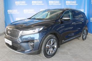 синий Kia Sorento, III Prime Рестайлинг 2.4 AT (188 л.с.) 4WD 2019