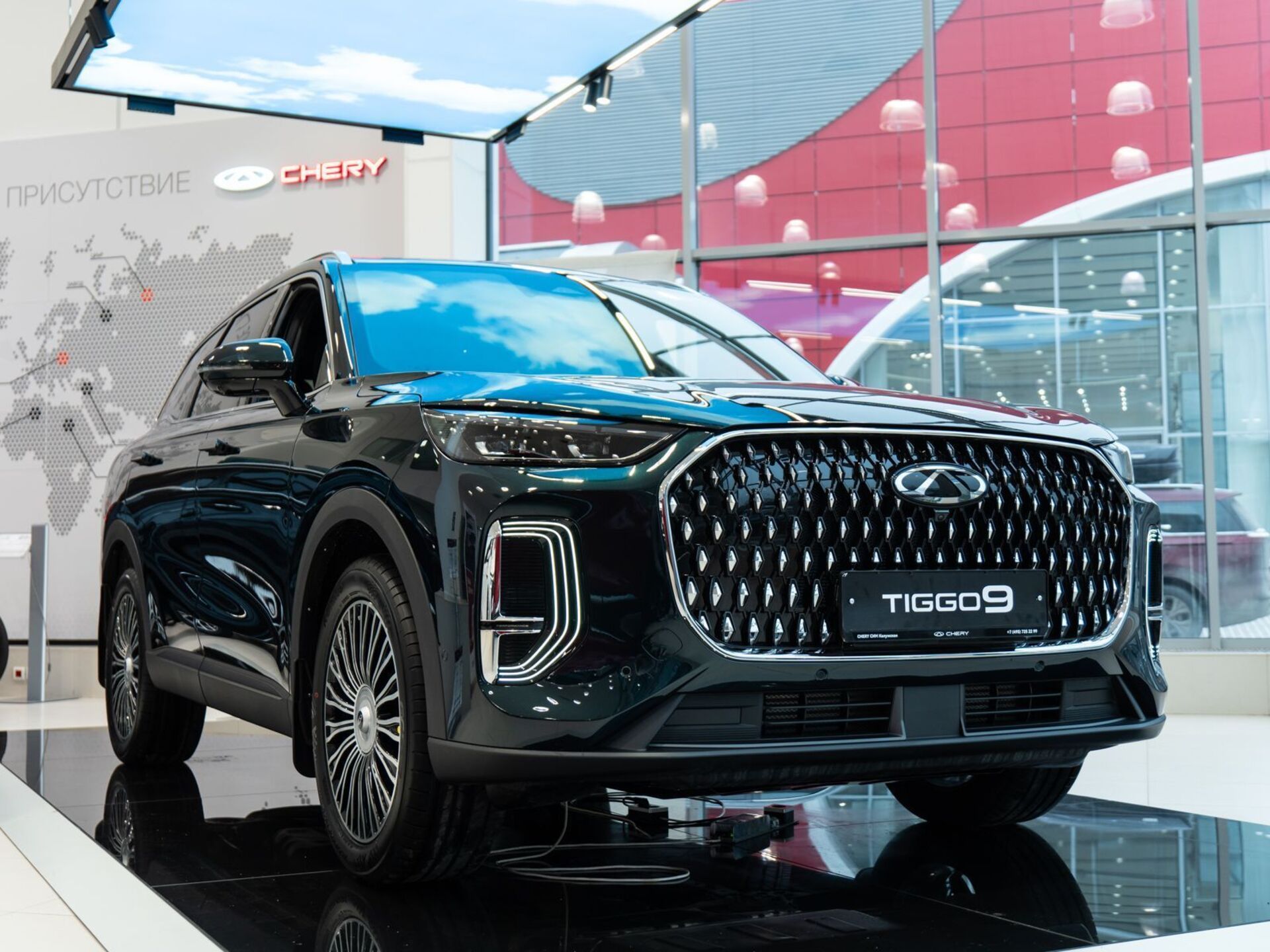 Зеленый CHERY Tiggo 9 2.0 AT (249 л.с.) 4WD 2025